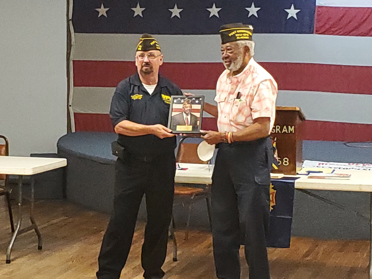 VFW Post 668 celebrates its first African American Post Commander, Henry Brown, Jr.  Past Commander Brown is a veteran of the Vietnam War.